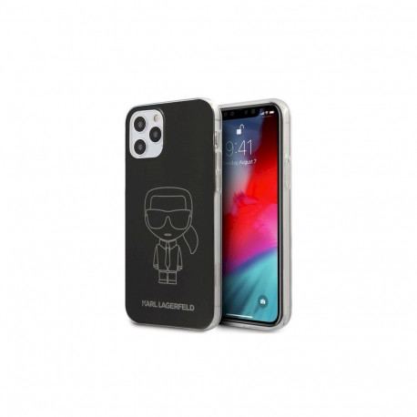 Karl Lagerfeld KLHCP12MPCUMIKBK Iconic Outline Cover For Apple iPhone 12 | 12 Pro Black