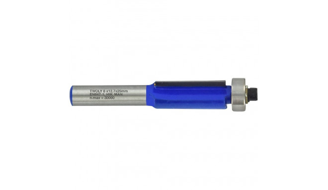 Trimming cutter with ball bearing, 12.7x25 mm, 8mm shank