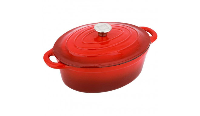 Cast iron pot CS Kochsysteme Xanten, 37 x 22 cm, red