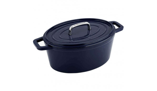 ALPEN 31cm cast iron oval casserole, blue
