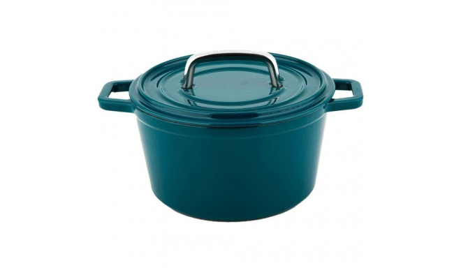 Cast iron pot CS Kochsysteme Alpen, 14 cm 085131, blue-green