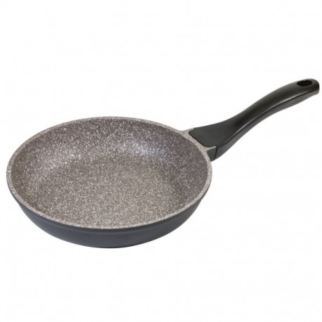 K2 die cast aluminium fry pan with GREBLON 5layer granitec in brown color coating 24x5cm