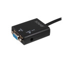 Savio CL-23 videokaabli adapter 0,5 m VGA (D-Sub) HDMI Tüüp A (Standard) Must