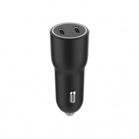 GEMBIRD USB-autolaadija 2-pordiline USB Type-C 40W 4A, must