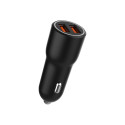 GEMBIRD 2-port USB car fast charger QC3.0 36W black