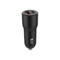 GEMBIRD 2-porti USB auto kiirlaadija Type-C PD 38W must