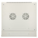 Wall cabinet rack 6U 600x600 gray two sections