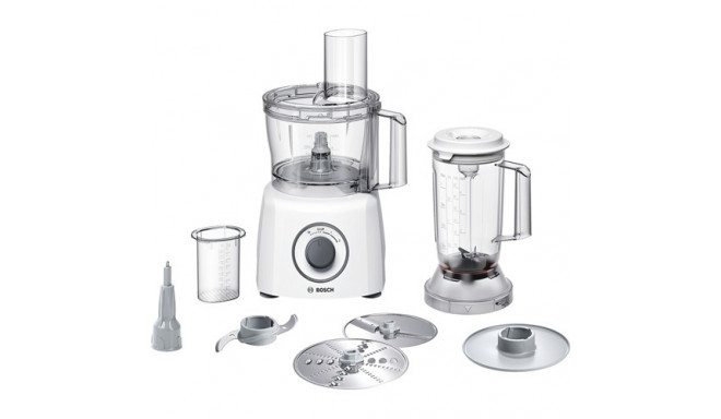 Bosch MCM3200W MultiTalent Food processor, 800 W, Bowl capacity 2.3 L, 2 speed settings, White