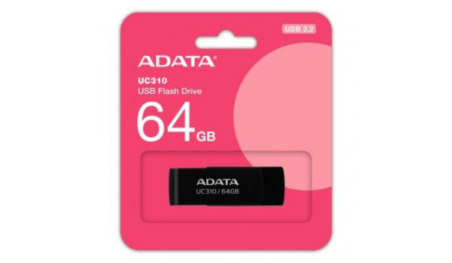 ADATA UC310 64GB USB Flash Drive, Black