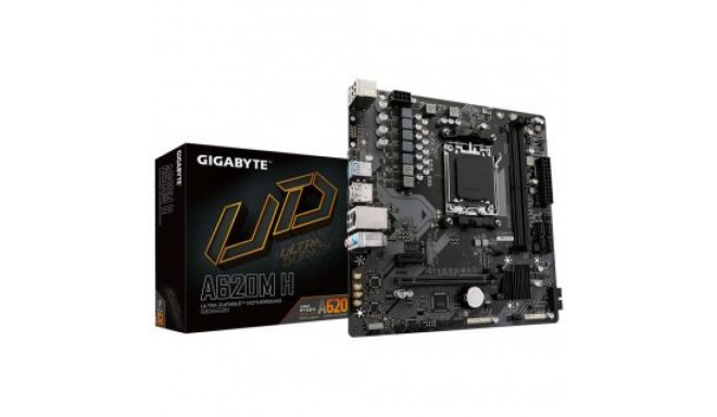 Gigabyte A620M H 1.0 M/B Processor family AMD, Processor socket AM5, DDR5 DIMM, Memory slots 2, Supp