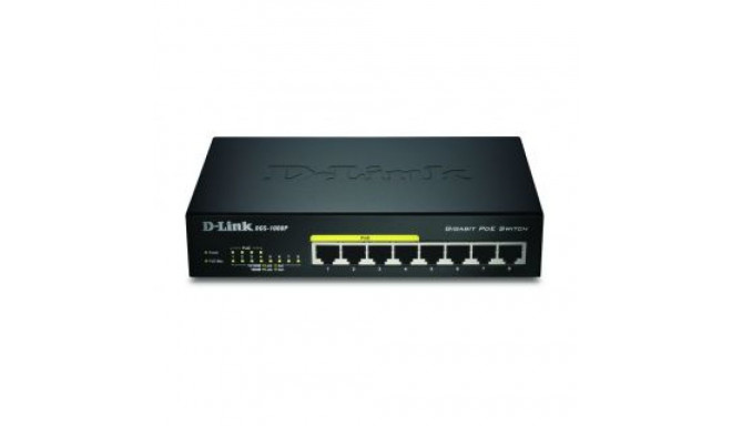 D-link 8-Port Gigabit PoE Switch DGS-1008P Unmanaged, Desktop