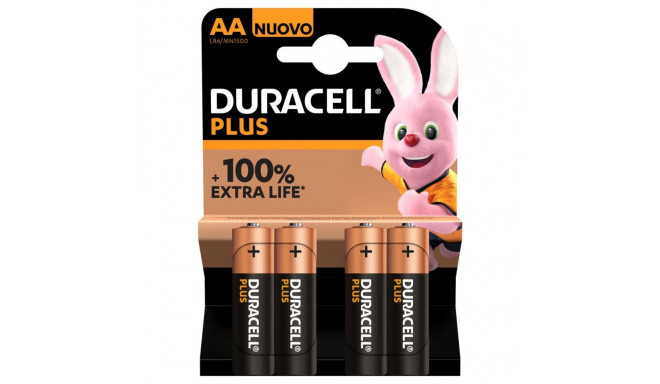 Duracell Plus MN1500 AA, Alkaline, 4 pc(s)