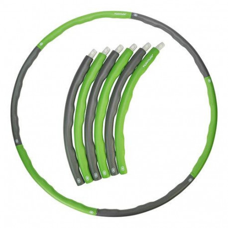 Tunturi Hula Hoop Saliekams vingrošanas riņķis, D100cm, 1,2kg, Pelēks/Zaļš