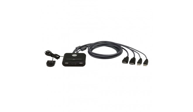 Aten Switch 2 Port USB VGA FHD HDMI KVM Switch (CS22HF-AT) - NUATNKV2PCS22HF