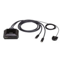Aten US3312 2-Port USB-C 4K DisplayPort KVM Switch with Remote Port Selector | Aten | 2-Port USB-C 4