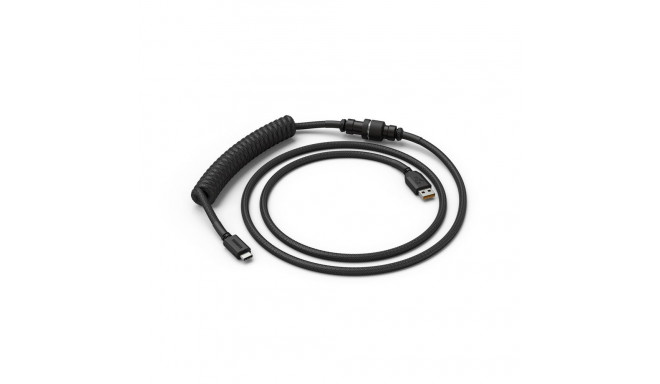 Glorious Coiled Cable Phantom Black, USB-C to USB-A, 1.37m - black