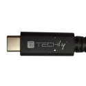 Techly USB 4 Gen 3 Type-C™ Cable M/M E-Mark 8K 40Gbps 100W PD 0,8m Black