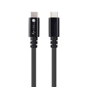 Techly USB 4 Gen 3 Type-C™ Cable M/M E-Mark 8K 40Gbps 100W PD 0,8m Black