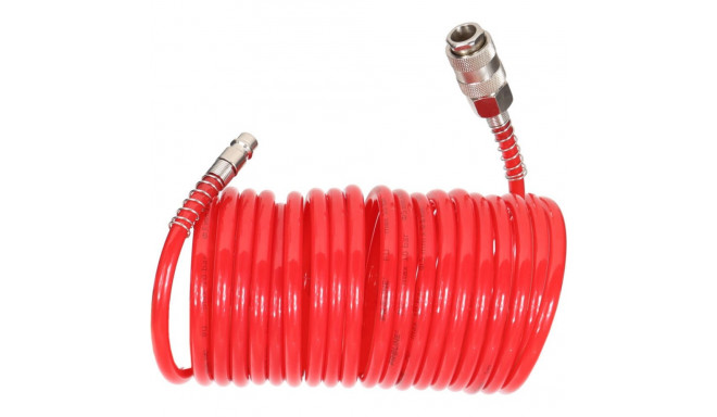 Spiraalvoolik PU 10m, 5x8mm, 10 bar, kiirühendustega Proline