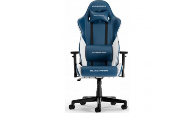 DXRacer GLADIATOR L Blue & White PVC Leather