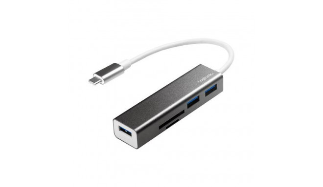 LogiLink UA0305 laptop dock/port replicator USB 3.2 Gen 1 (3.1 Gen 1) Type-C Aluminium