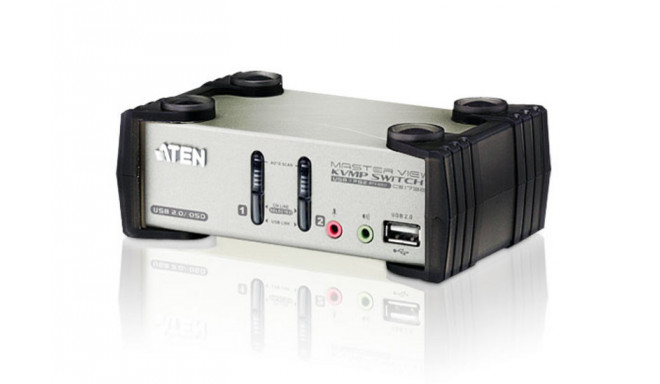 ATEN 2-Port USB - PS/2 VGA KVM Switch with Audio &amp; USB 2.0 Hub (KVM Cables included)