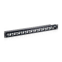 Equip 24-Port Keystone Cat.6A Shielded Patch Panel, Black