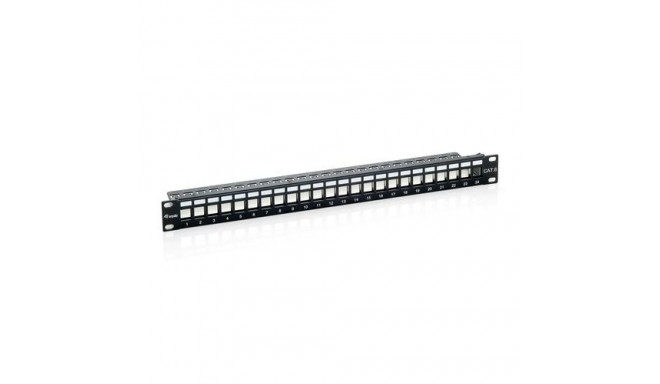 Equip 24-Port Keystone Cat.6 Shielded Patch Panel, Black