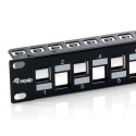 Equip 24-Port Keystone Cat.6A Shielded Patch Panel, Black