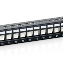 Equip 24-Port Keystone Cat.6 Shielded Patch Panel, Black