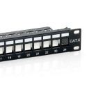 Equip 24-Port Keystone Cat.6 Shielded Patch Panel, Black