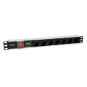 Equip 7-Outlet German Power Distribution Unit with Surge Protection and Switch