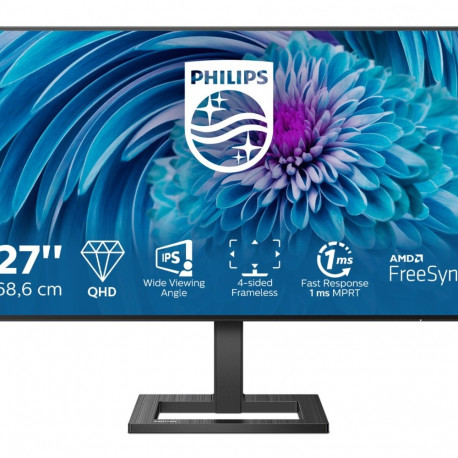 Philips E Line 275E2FAE/00 arvutimonitor 68.6 cm (27") 2560 x 1440 pikslit 4K Ultra HD LED must