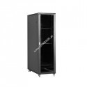 Linkbasic rack cabinet 19'' 42U 600x1200mm black (smoky-gray glass front door)