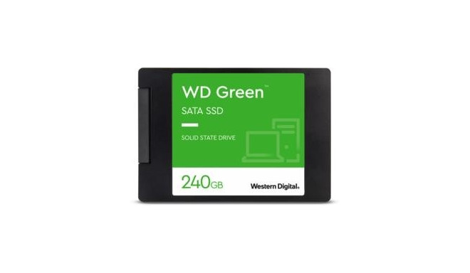 SSD|WESTERN DIGITAL|Green|240GB|SATA 3.0|SLC|Read speed 545 MBytes/sec|2,5"|MTBF 1000000 hours|WDS24