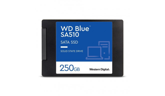 SSD|WESTERN DIGITAL|Blue SA510|250GB|SATA 3.0|Write speed 440 MBytes/sec|Read speed 555 MBytes/sec|2