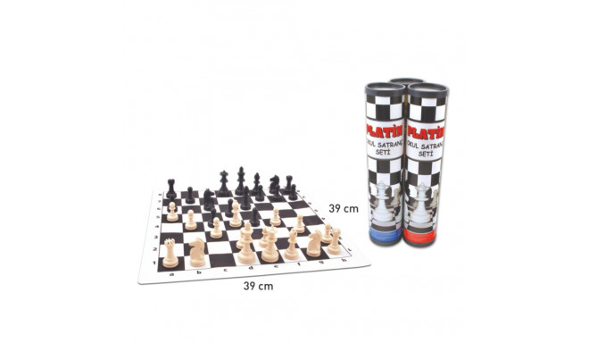 Platinum Roller Cylindrical Chess Set Star