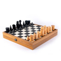 Manopoulos Bauhaus Style Chess Set 40x40cm With Pieces (Black And White Sp.)