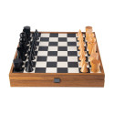 Manopoulos Bauhaus Style Chess Set 40x40cm With Pieces (Black And White Sp.)