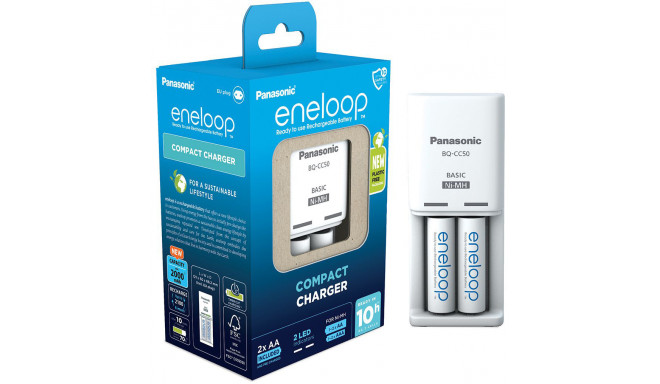 Panasonic eneloop charger BQ-CC50 + 2x2000mAh (opened package)