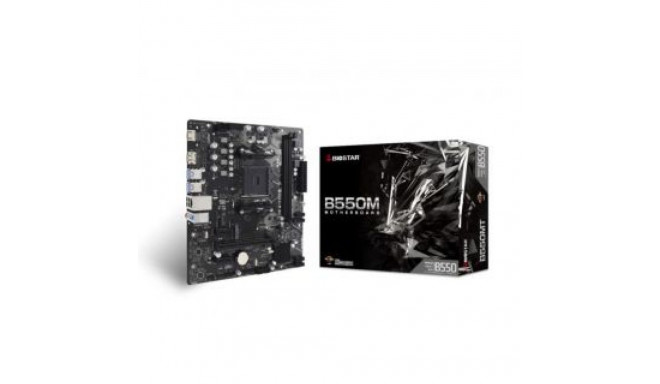 BIOSTAR Mainboard||AMD B550|SAM4|Micro-ATX|Memory DDR4|Memory slots 2|2xPCI-Express 3.0 1x|1xPCI-Exp