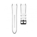 Connect 20mm Silicone Patch Leather Watch Strap (130mm M/L) White