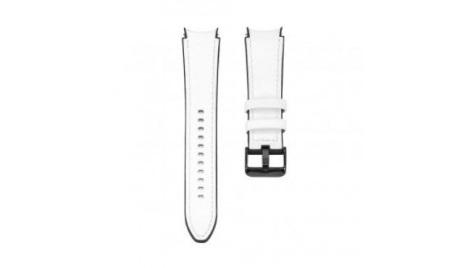 Connect 20mm Silicone Patch Leather Watch Strap (130mm M/L) White