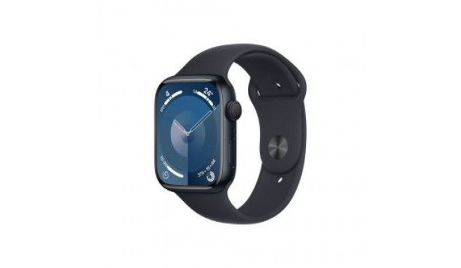 Apple Watch Series 9 GPS 45mm Midnight Aluminium Case with Midnight Sport Band - S/M