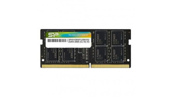 Silicon power SP004GBSFU266X02 4 GB, DDR4, 2666 MHz, Notebook, Registered No, ECC No