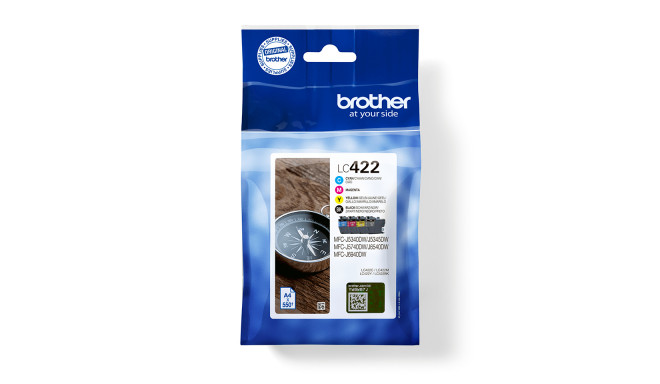 Brother LC422VALDR -tindikassettide komplekt, 4 värvi