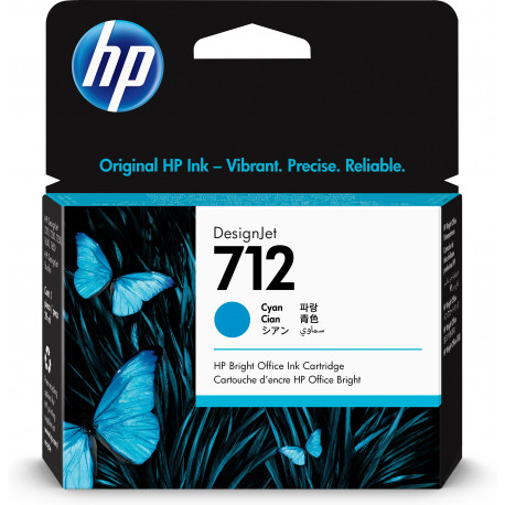 HP 712 tsüaansinine tindikassett