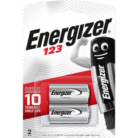 Energizer patarei CR123 3V 2tk