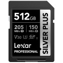 LEXAR SDXC PROFESSIONAL SILVER PLUS 1066X UHS-I/U3/A2/4K R205/W150 (V30) 512GB