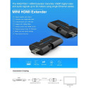 PremiumCord HDMI Extender over Single Cat6 up to 50m